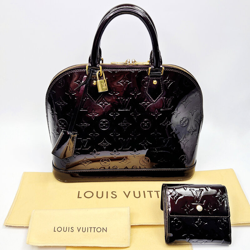 Комплект Сумка Louis Vuitton Alma PM Vernis и кошелек