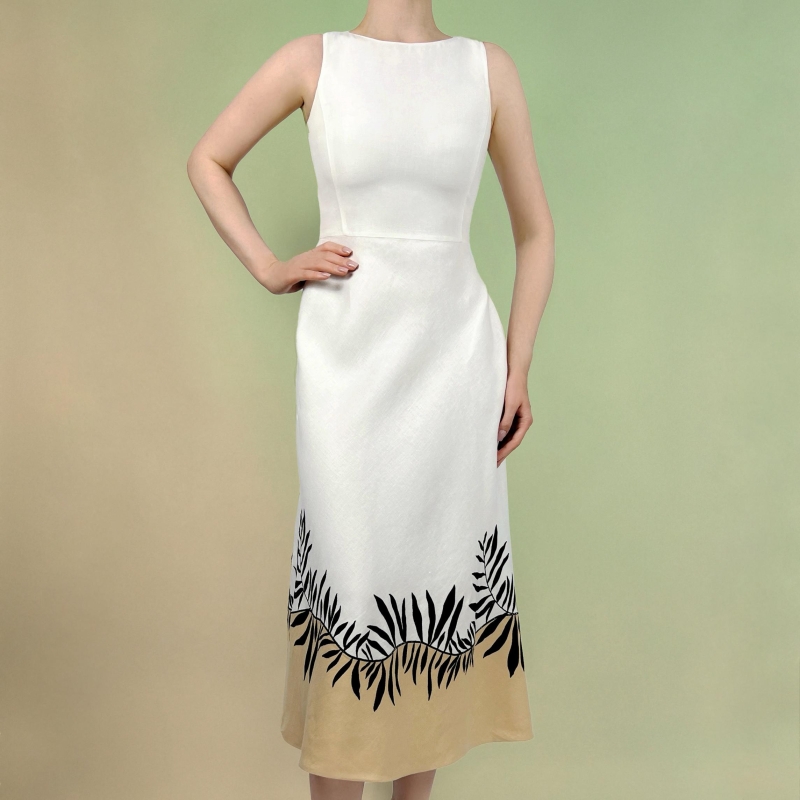 Льняное платье миди Loro Piana