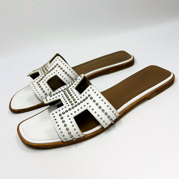 Шлепанцы Hermes Oran Studs
