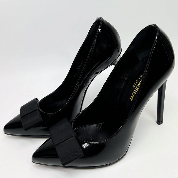 Лаковые туфли лодочки Saint Laurent